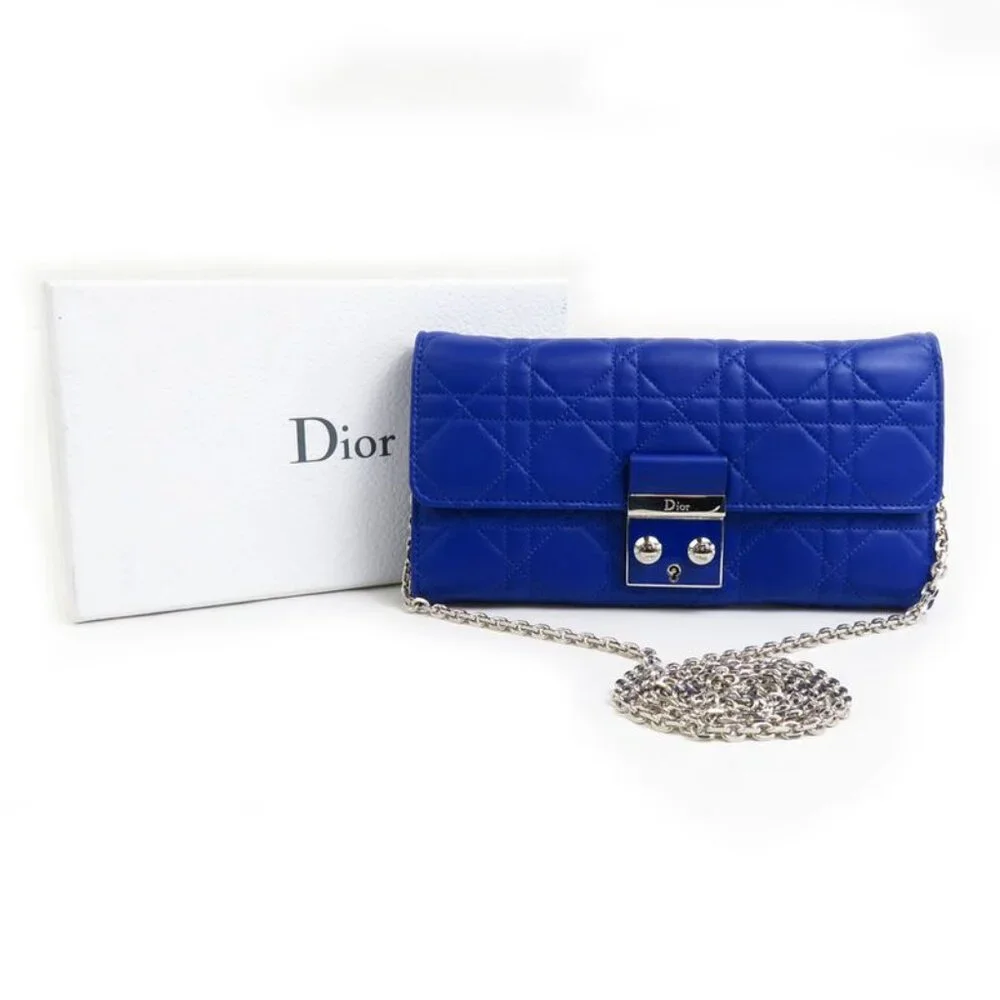 Christian Dior Wallet Chain Cannage